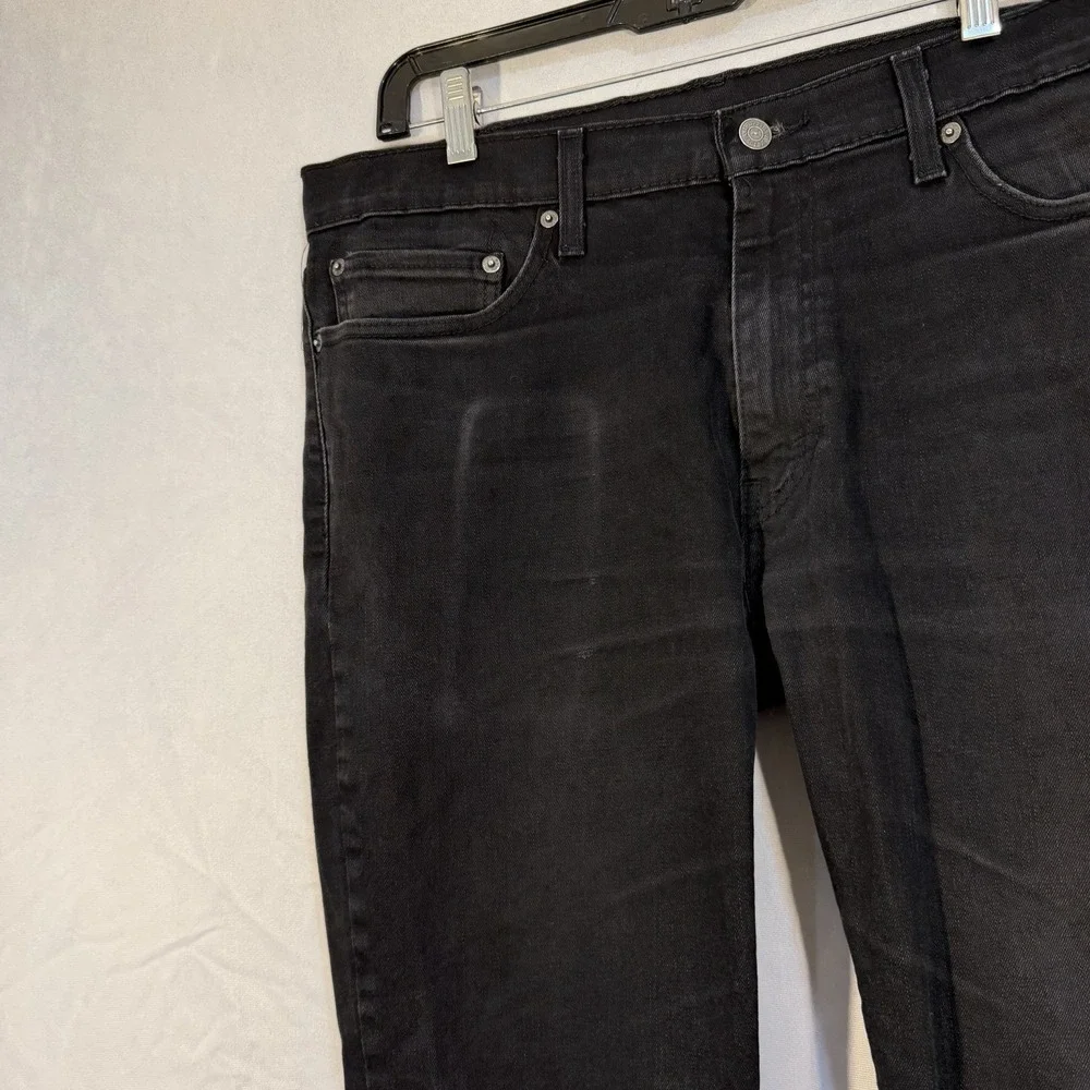 Levi's‎ 511 Jeans Tapered Leg Mens 36x30 Black Stretch Denim Light Distressed